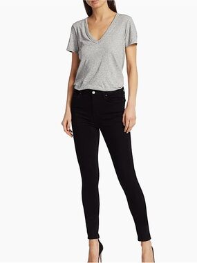 7 For All Mankind “The Skinny” Black High-Rise Jeans